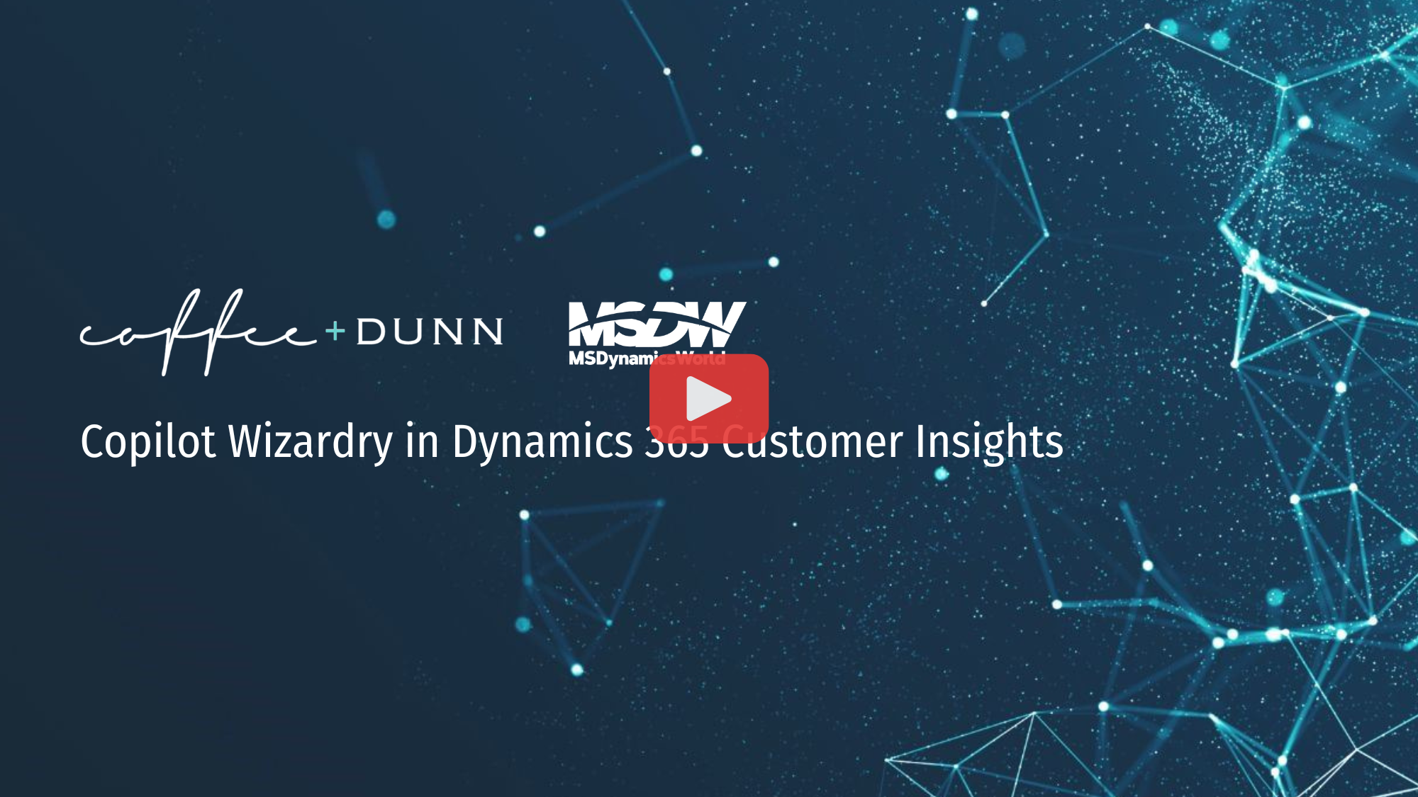 Watch on demand as Jessica Skinner and Tim Manders explore what AI means for users of Dynamics 365 Customer Insights. In this session, you'll get a firsthand look at Copilot features in both CI - Journeys and CI - Data, plus insights into how generative AI is evolving across the Dynamics 365 Customer Engagement suite.